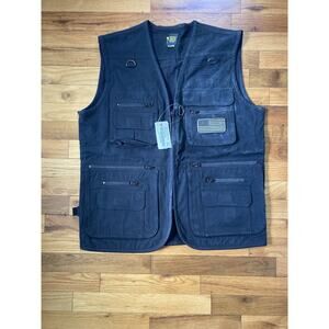 HQ Issue Tactical Zip Up Vest Adult Medium Black Cotton Blend Concealed Carry